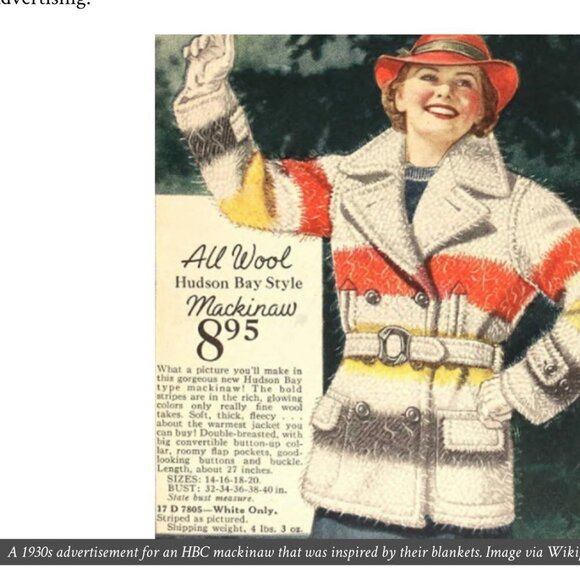 Vintage Hudson's Bay Company Coat 4 Point Blanket Wool Mackinaw Medium - Picture 15 of 17